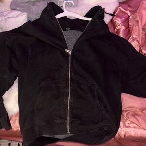 Brandy Melville Classic Black Zip Up